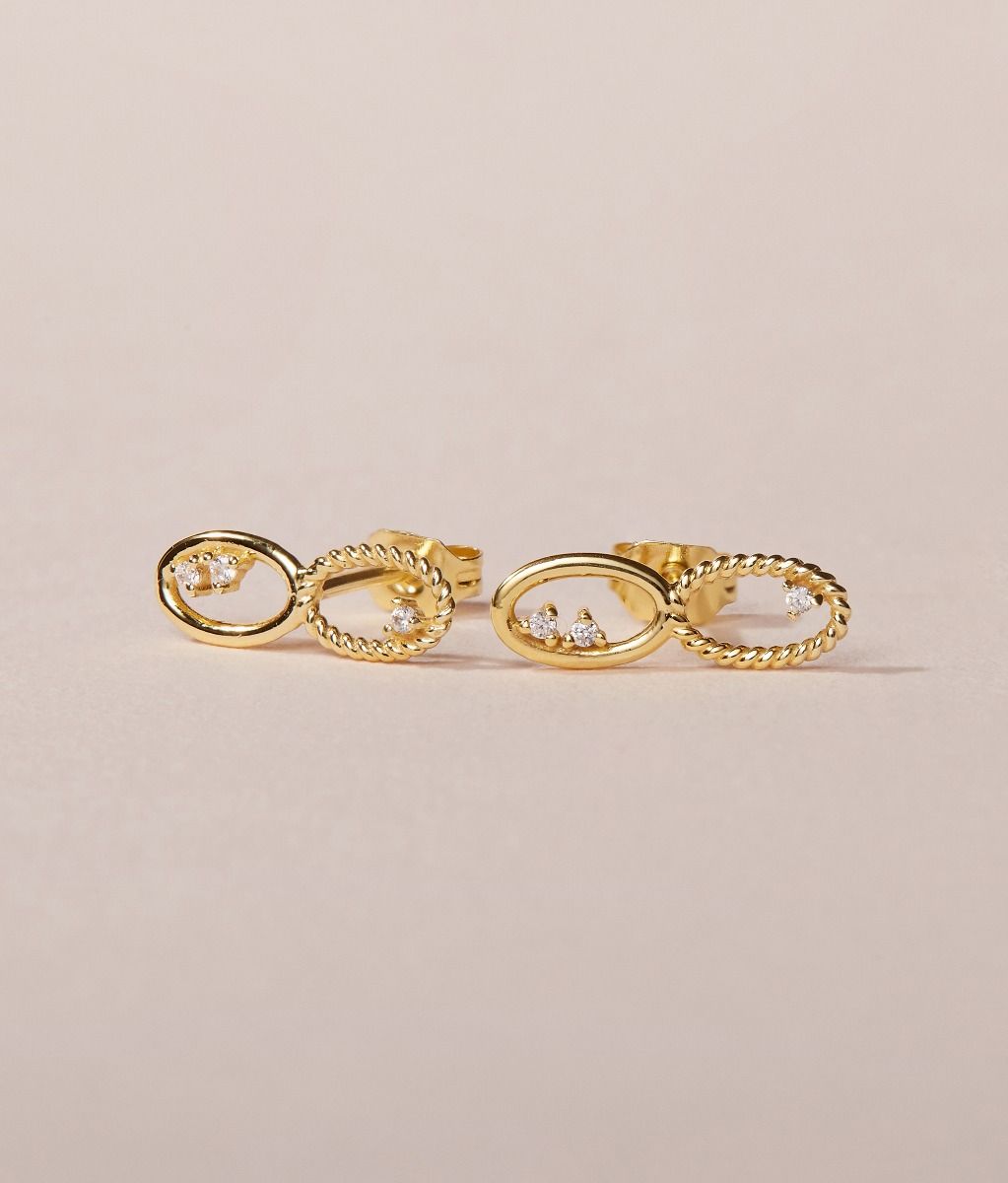 Boucles d'oreilles Be Maad Koyah Zircons Blancs