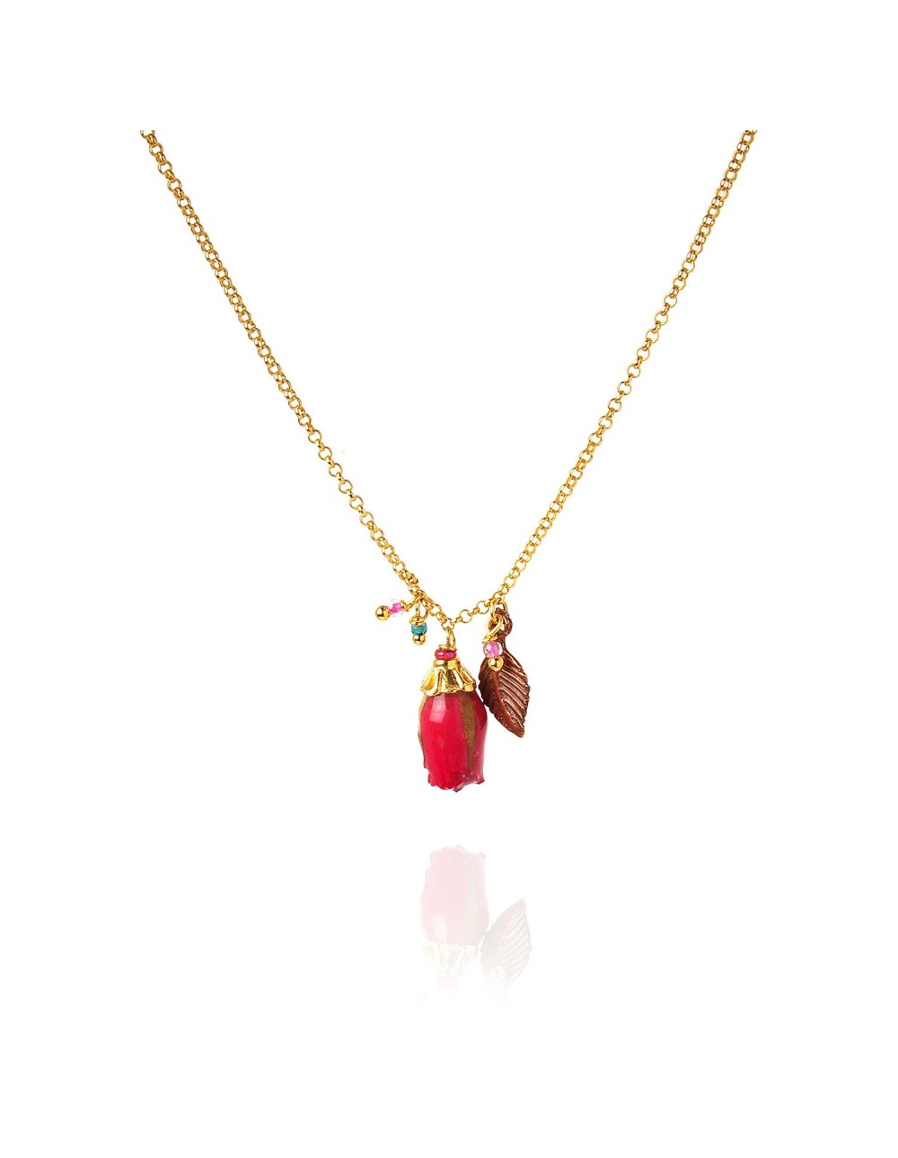 Collier Saoya Rose Pendentif