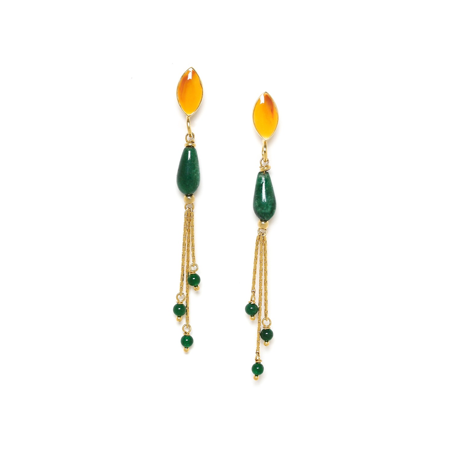 Boucles d'oreilles Nature Bijoux Agata Verde