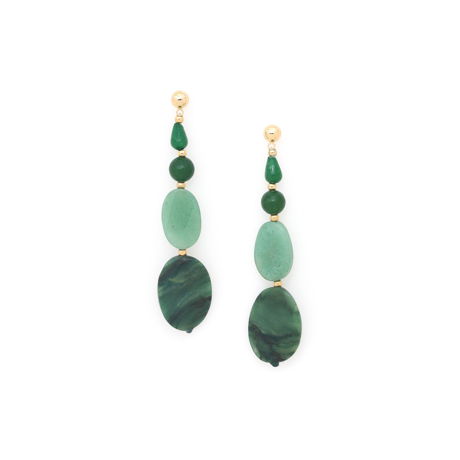 Boucles d'oreilles Nature Bijoux Agata Verde